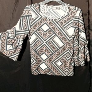 Chico's bell sleeve blouse